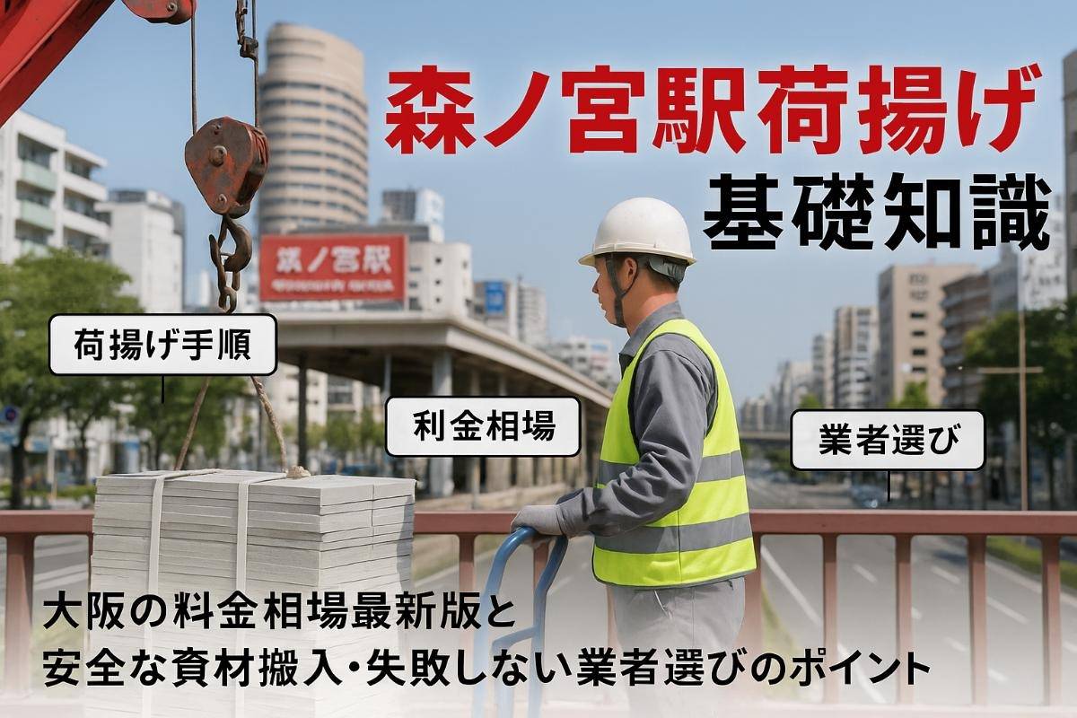 森ノ宮駅で荷揚げの基礎知識と大阪の料金相場2025年版！安全な資材搬入と失敗しない業者選び