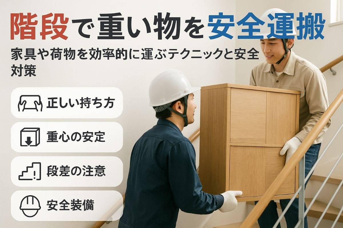 階段で重たいものを運ぶコツと安全管理必見ポイントまとめ！荷物や家具を効率よく運搬する方法