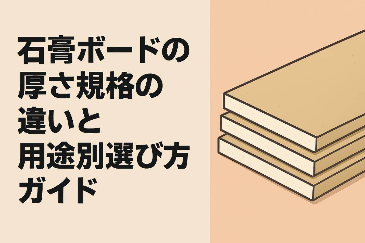 石膏ボードの厚さ規格の違いと用途別選び方ガイド｜厚みごとの特徴・サイズ比較と失敗しない選定ポイント