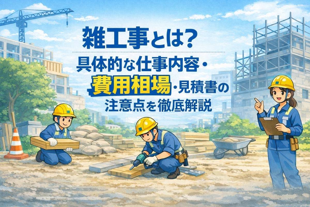 雑工事とは？具体的な仕事内容・費用相場・見積書の注意点を徹底解説