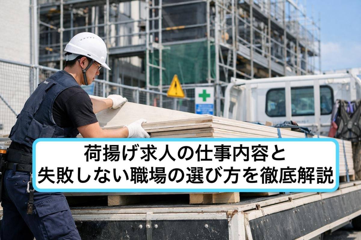 荷揚げ求人の仕事内容と失敗しない職場の選び方を徹底解説