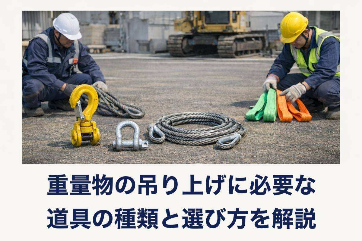 重量物の吊り上げに必要な道具の種類と選び方を解説