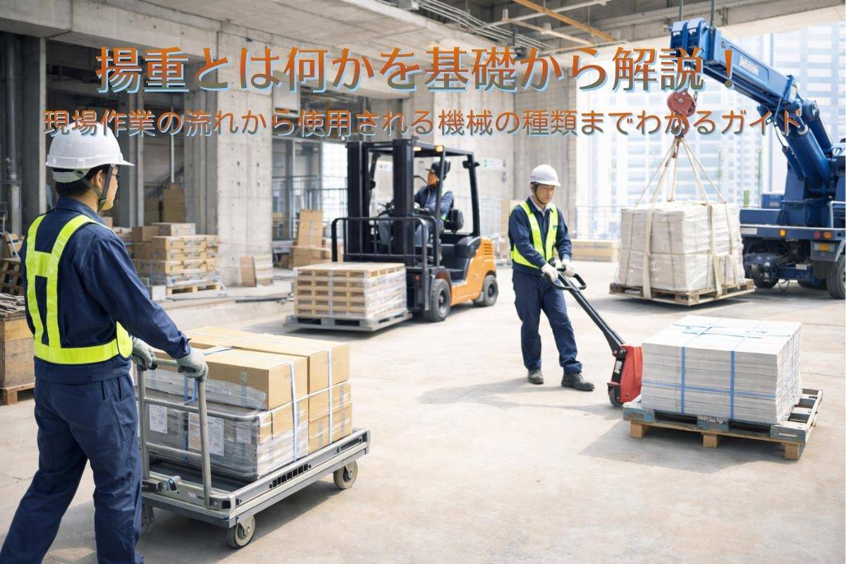 揚重とは何かを基礎から解説！現場作業の流れから使用される機械の種類までわかるガイド