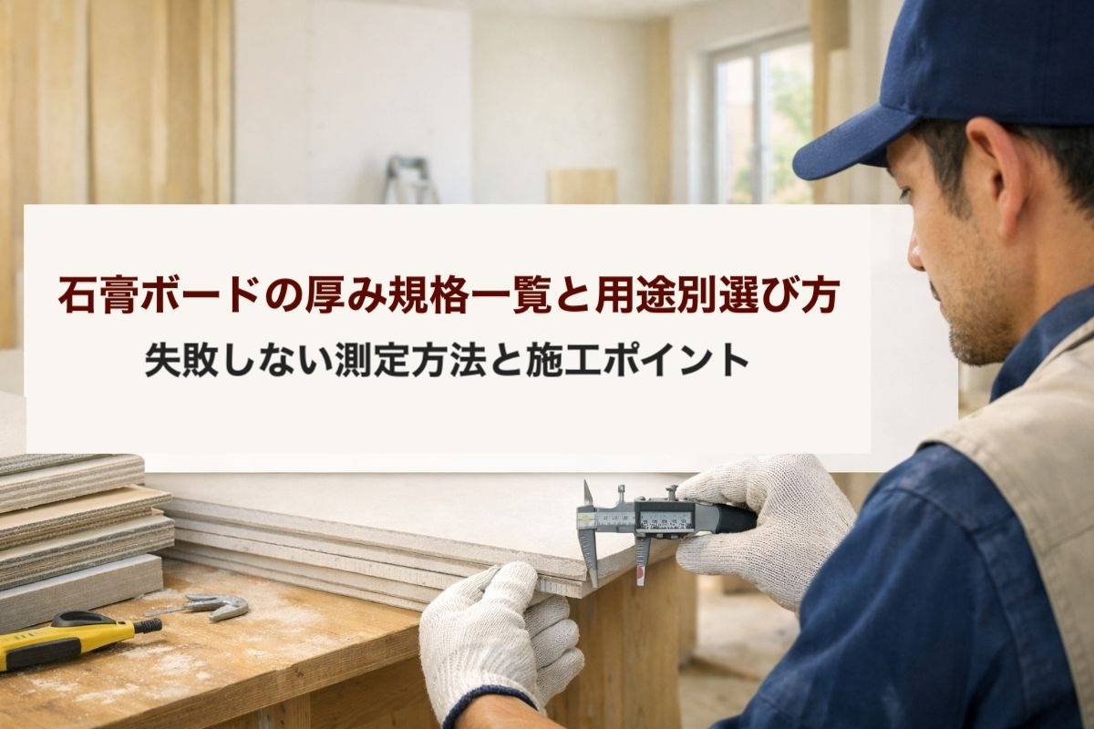 石膏ボードの厚み規格一覧と用途別選び方｜失敗しない測定方法と施工ポイント