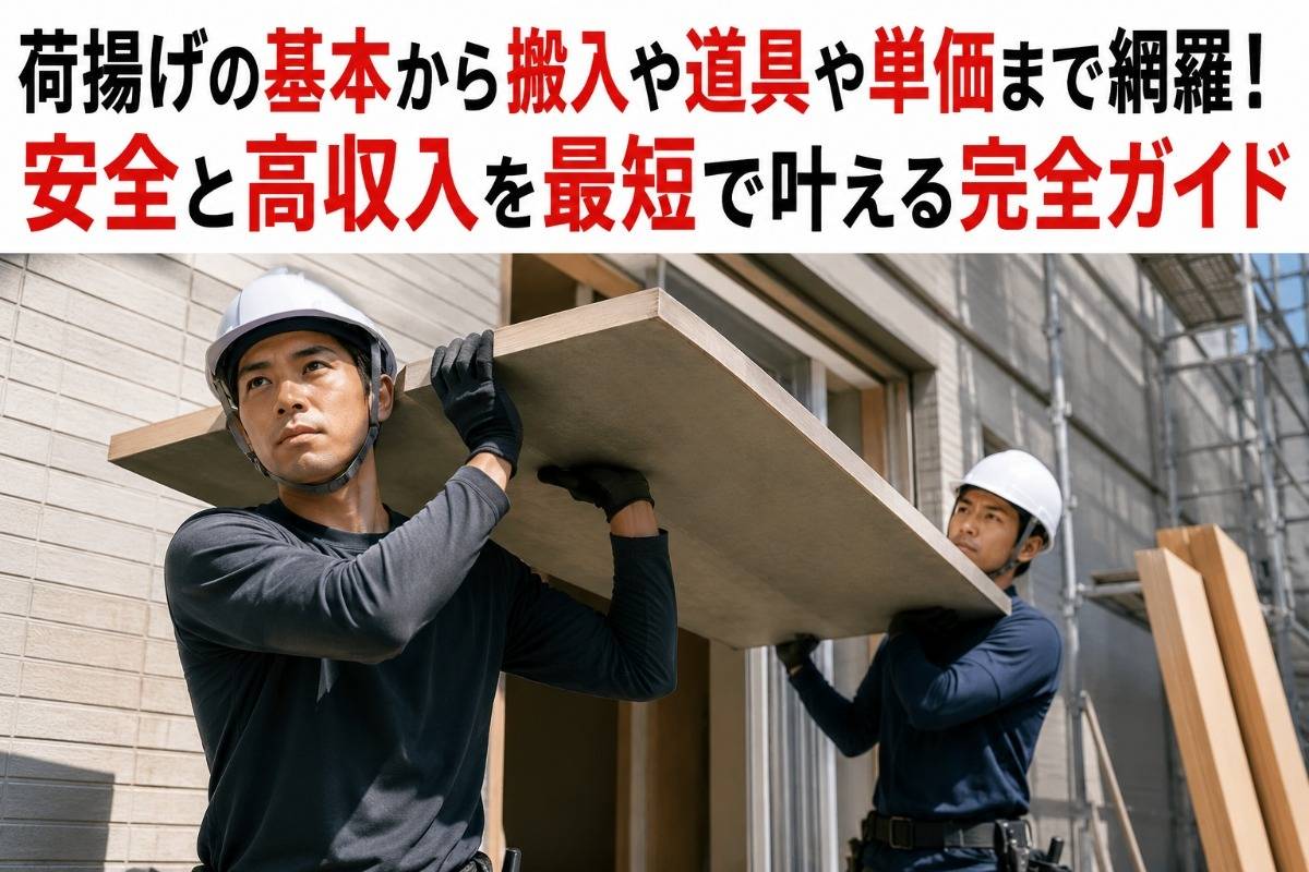 荷揚げの基本から搬入や道具や単価まで網羅!安全と高収入を最短で叶える完全ガイド