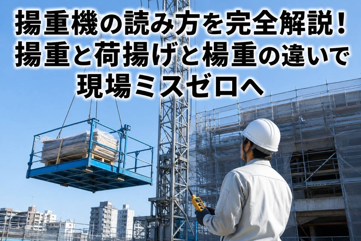 揚重機の読み方を完全解説！揚重と荷揚げと楊重の違いで現場ミスゼロへ