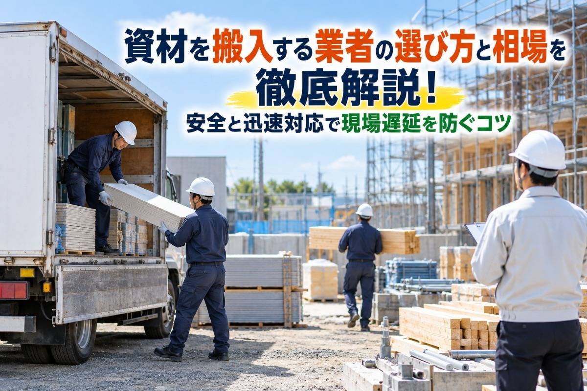 資材を搬入する業者の選び方と相場を徹底解説!安全と迅速対応で現場遅延を防ぐコツ